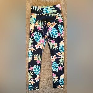 Floral print athletic leggings/pants